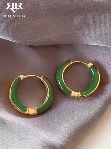 Olive Hoop Earrings, Fashionable Jewelry for Women, Daily Clothing Decor, Trendy All-match & Exquisite Jewelry for Birthday Gift
