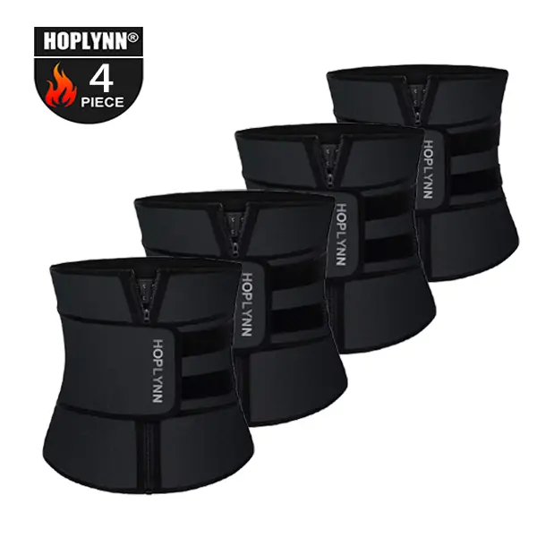 HOPLYNN  Neoprene Sweat Waist Trainer Corset Trimmer Shaper Belt for Women Black Comfortable & Effective