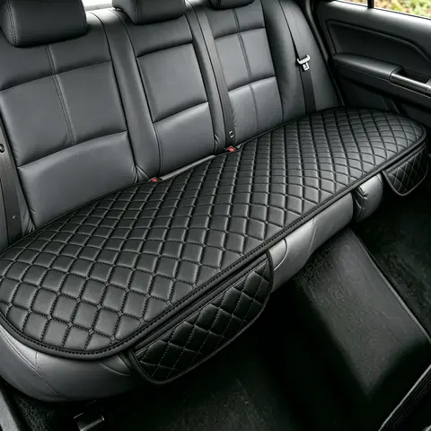 Rear Car Seat Cover Protective Pad Non slip Linen Fabric Universal Fit Soft Breathable and Easy to Clean Comfort Style Car Seat Cover
