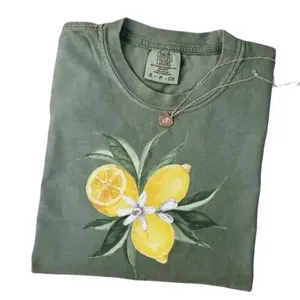 Comfort Colors Vintage Lemon TShirt, Pastel Drawing Lemons T-Shirt, Art Graphic Fruit Tee, Vintage Graphic TShirt, Aesthetic Fruit T-Shirt