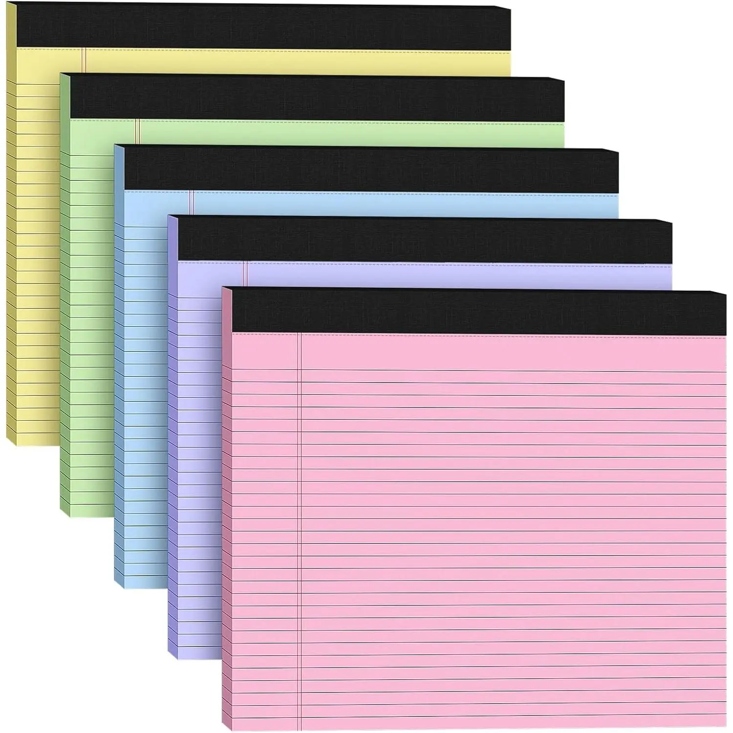5 Pack Wide Legal Pads 11x9.5 Landscape Multi-Color Notepads - TikTok Shop