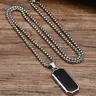 Men's Cuban Link Necklace, Geometric Pendant Design, Hip Hop Style, Daily Wear, Versatile Durable Accessory, Perfect Gift Idea, Modern Accessory with Cuban Link Chain, Durable Fashion Accessory