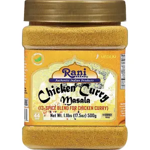 Rani Chicken Curry Masala Indian 13-Spice Blend 17.5oz (1.1lbs) 500g PET Jar ~ All Natural | Vegan | No Colors | Gluten Friendly | NON-GMO | Kosher | Indian Origin