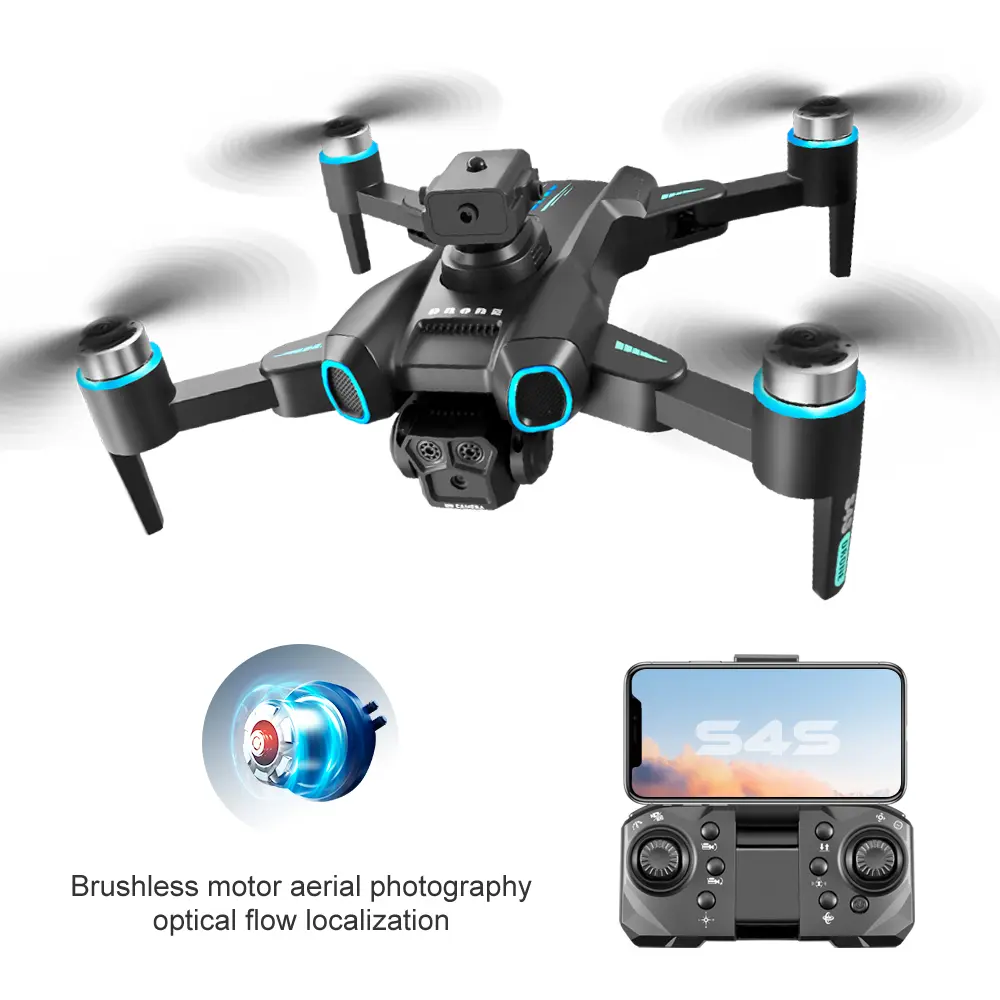 Foldable Brushless Motor Drone for Beginners - 6-Axis Gyroscope, 1-Click Takeoff & Landing, Easy to Operate, Dual Cameras, Ideal Gift for Hobbyists