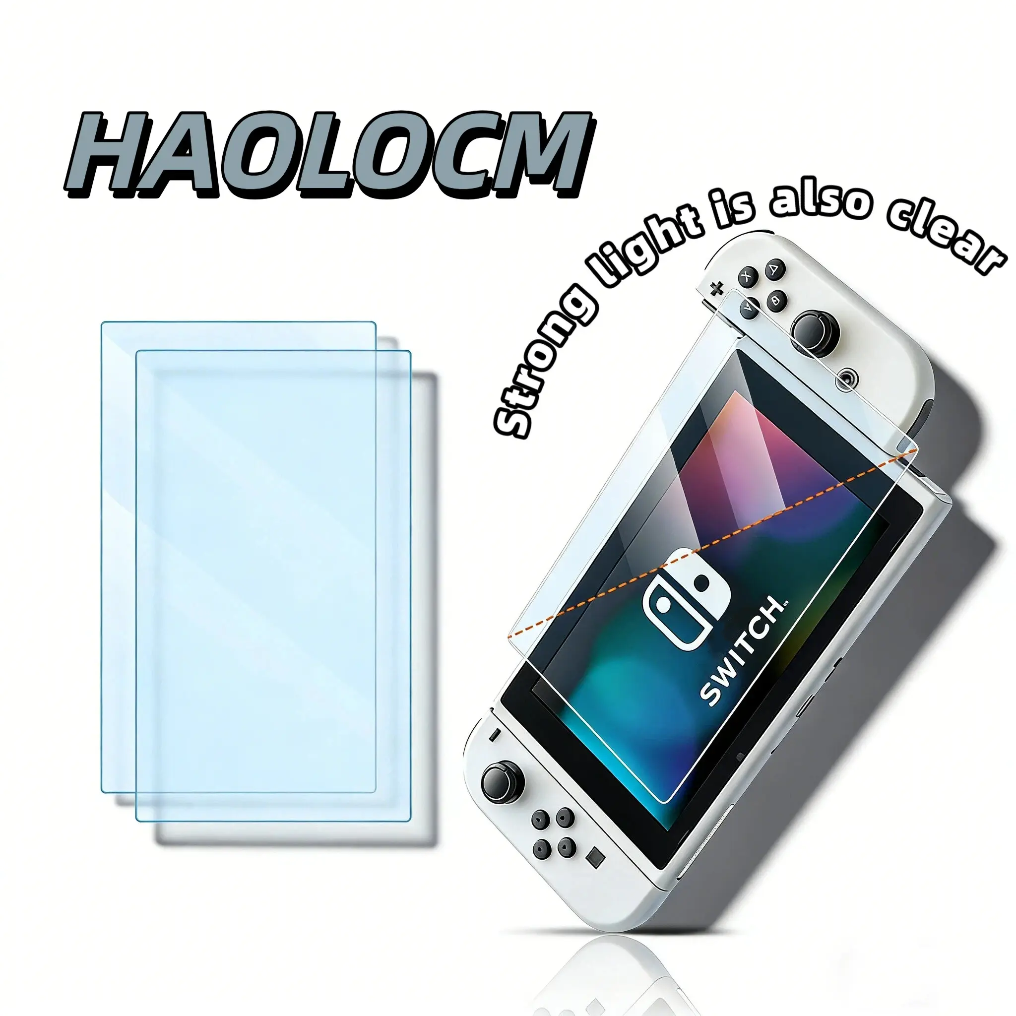 Switch OLED Screen Protector, Tempered Glass, Anti-Glare, HD Clear, Bubble-Free, Anti-Scratch, Easy Install