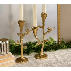 Home Reflections Set of 2 Woodlands Candle Holders