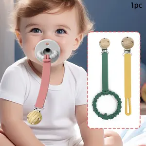 Minimalist Style - Silicone Anti-Drop Chain/Pacifier Chain, Stroller Accessory, keeps pacifiers and toys in place, a must-have for new mothers.