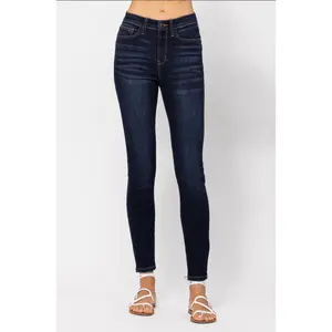 Judy Blue Handsand Skinny Jeans - Dark Wash