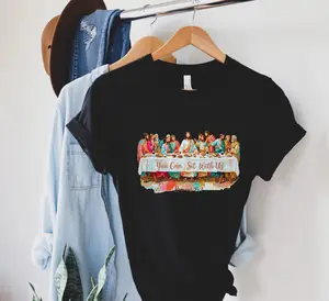 Christian T-Shirt You Can Sit With Us Tee, Last Supper Jesus Sweatshirt, Faith Based Crewneck, Religious Gift For Her, Easter Shirt