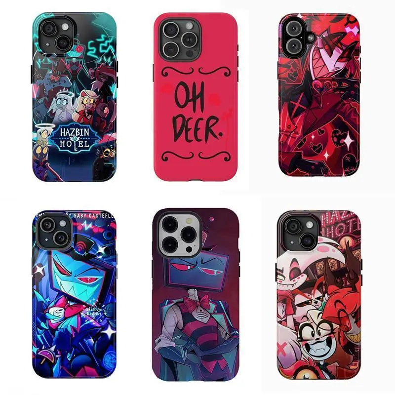 Hazbin Hotel Phone Case,for iPhone 16 15 14 13 12 11 17Pro Max,for Samsung S25 S24 S23 S22 Ultra,Gifts For Fans Men Women, Phone Accessories