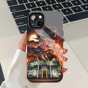 Halloween Iconic Horror Freddy Krueger Movie Art Mobile iPhone Case, Rugged PBT+TPU Dual-Layer Anti-Shock Phone Case, Fits iPhone 16/15/14/13/12/11 Pro Max/Plus