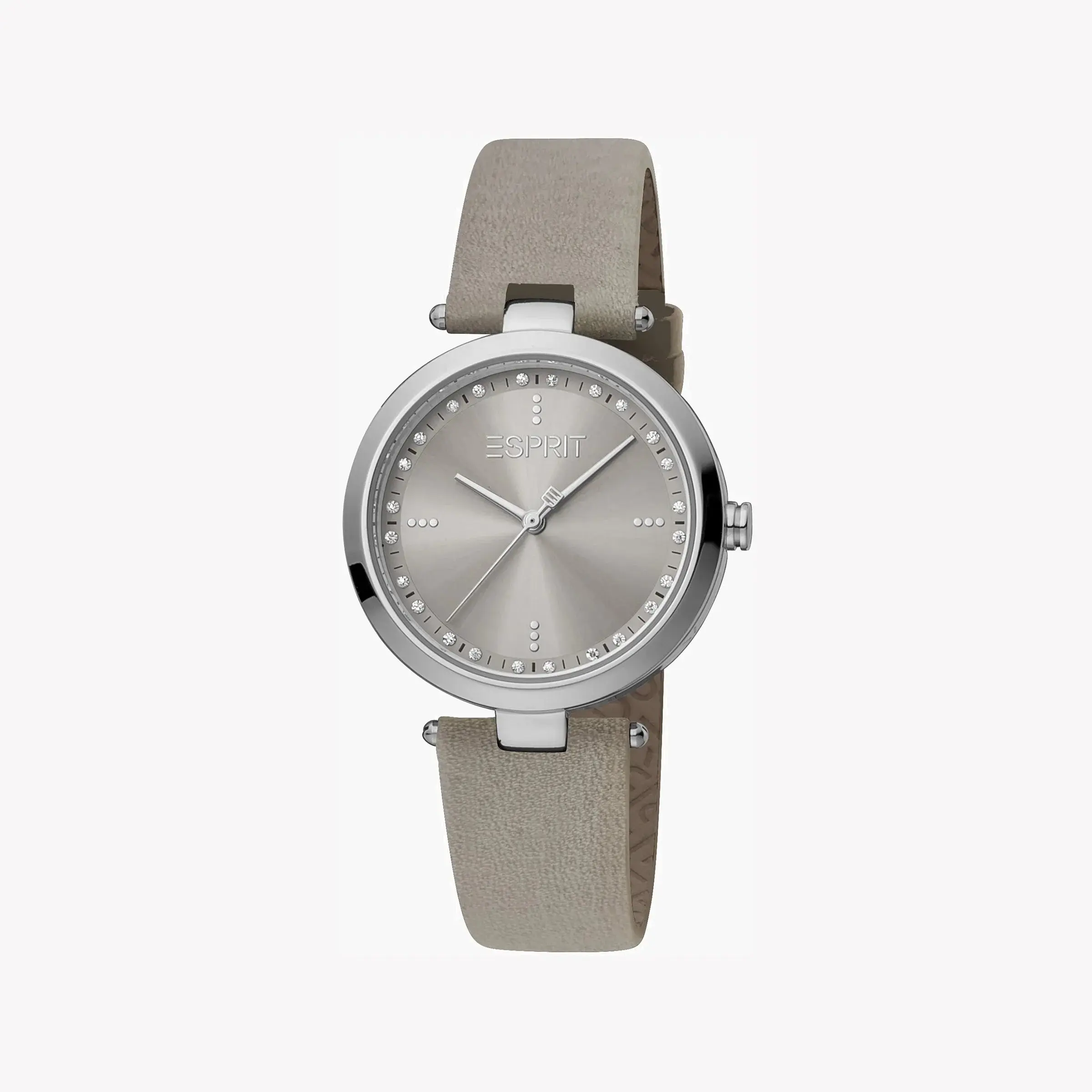 Esprit Women's Grey Leather Watch, Stainless Steel