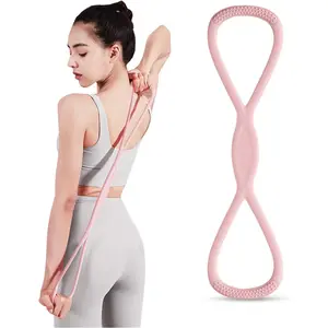 Figure 8 Resistance Band, Figure 8 Resistance Bands for Women Men, 15 lbs Keep Resistance Band Figure for Working Out, Non-Slip Handles, Home Gym, Yoga & Physical Therapy