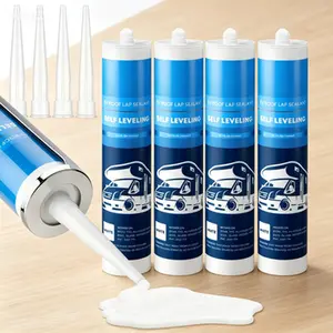 RV Roof Self-Leveling Sealant 4 Pack, White Lap Sealant for RV Roofing, Leak-Proof Caulking for Maintenance & Repair, UV-Resistant, Flexible, All-Weather Seal