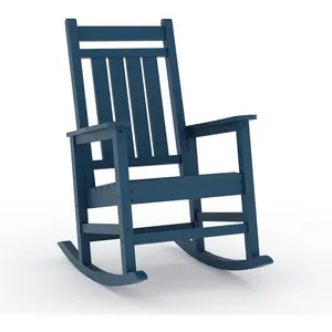 1 Piece Outdoor Rocking Chair, All-Weather Patio Rocking Chairs for Porch, Outdoor Patio Rockers with High Back & Wide Seat for Garden, Lawn