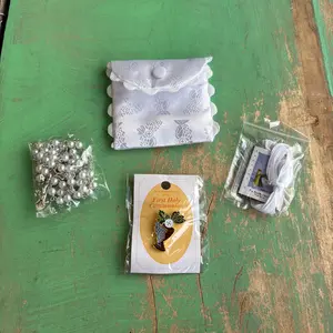 White First Communion Glass Rosary Kit