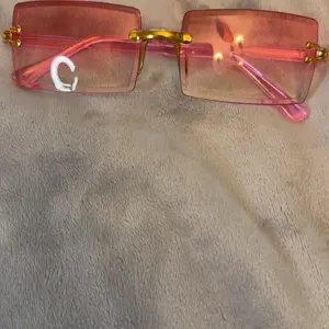 Pink Frame Glasses with Gold Accents and Clear Lenses for Stylish Look