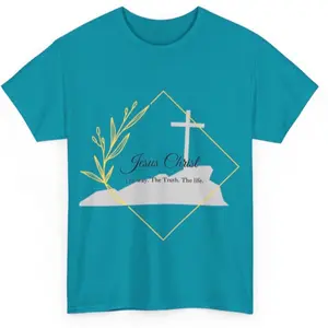 Wear Your Faith Proudly with This Unique Jesus Christ The Way The Truth The Life T-Shirt Top Tshirt Streetwear Shortsleeve Casual