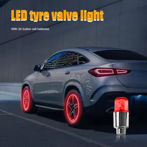 2026 Upgrade Edition 4 Pack LED Tire Valve Lights, Waterproof Light up Air Neon Bicycle Motorcycle Tyre Valve Flash Lights, Cool Modify Neon Valve Wheel Light Assemble headlight bulb