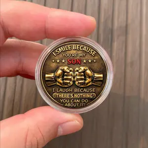 Personalized Son Gift Coin, Custom Engraved Keepsake Coin, Father to Son Gift, Birthday Gift for Son, Inspirational Token Collectible1