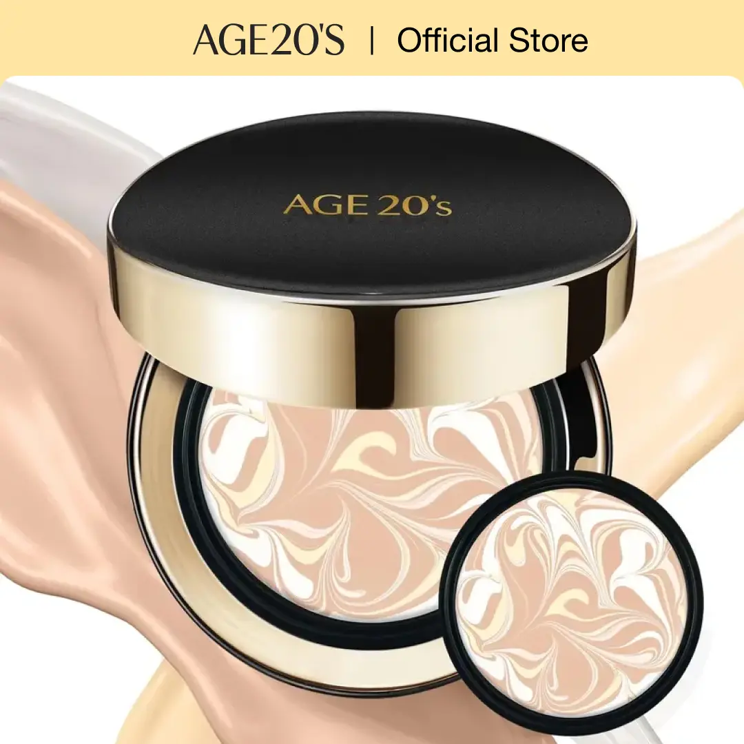 3-in-1 Gold Latte Moisture Essence Compact Foundation with SPF 50+ Sun Protection, Color Correcting, Buildable Makeup Coverage, Lightweight Radiant Luminous Glow Finish