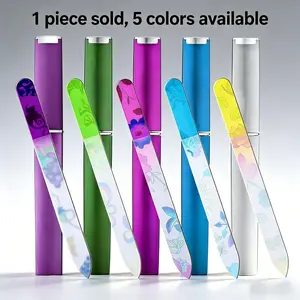 Pretty Floral Glass Nail File (1 Pc) with Case | Cute Cute Cute! 🌸✨