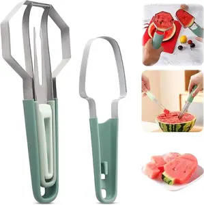 Watermelon Cutter Slicer Tool - 4-in-1 Watermelon Cutter With 2 Popsicle Slicer, Watermelon Slicer, Watermelon Knife, And Fruit Cutter. Kitchen Utensils