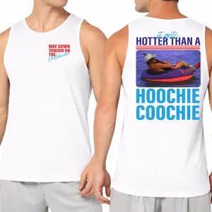 Hotter Than A Hoochie Coochie Shirt, Country Music Shirt, 90s Country Music Trendy Summer Tank Top, Meme Summer Vacation Shirt, For Men and Women, Womenswear Menswear V2