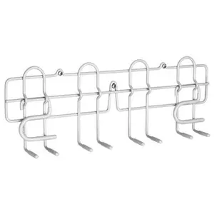 212 MAIN Epoxy Steel Door-Mounted Broom Holder - Hangable Door Organiser, Hook Storage Rack for Household Broom, Mop and Dustpan Organization