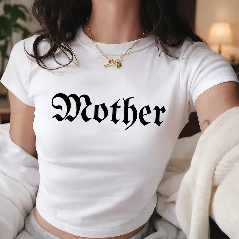 Mother Shirt Y2k Cropped Baby Tee I Am Mother Meme Shirt Goth Mom Gift Drag Mom Shirt 90's Baby Tee Alt Mom Shirt