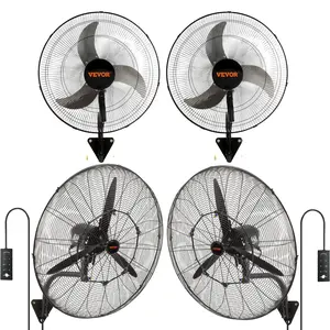 18 / 20 / 24 /30 Inch Wall-Mount Misting Fan, 3-speed IP44 Waterproof Oscillating, Max.4000 4650 7000 9500 CFM Wall Mounted Fan for Outdoor, Commercial, Residential, Greenhouse, Workshop, Patio, Black, ETL Listed