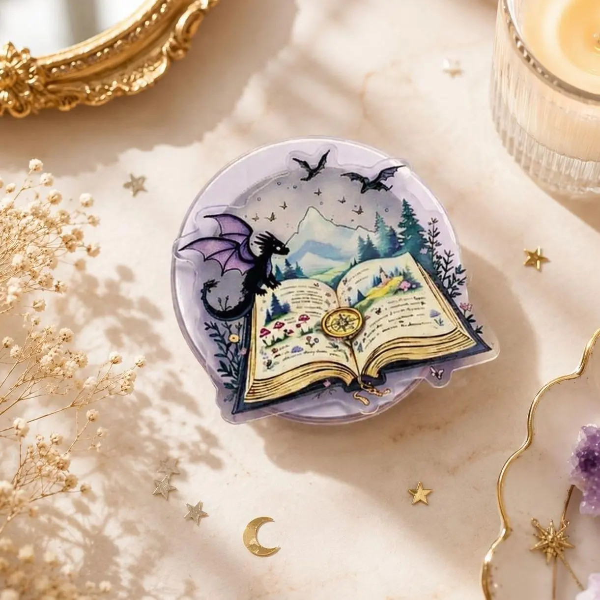 Fantasy Dragon Magnetic Phone Grip, Mythical Creature Phone Stand, Gift for Dragon Lovers & Fantasy Fans