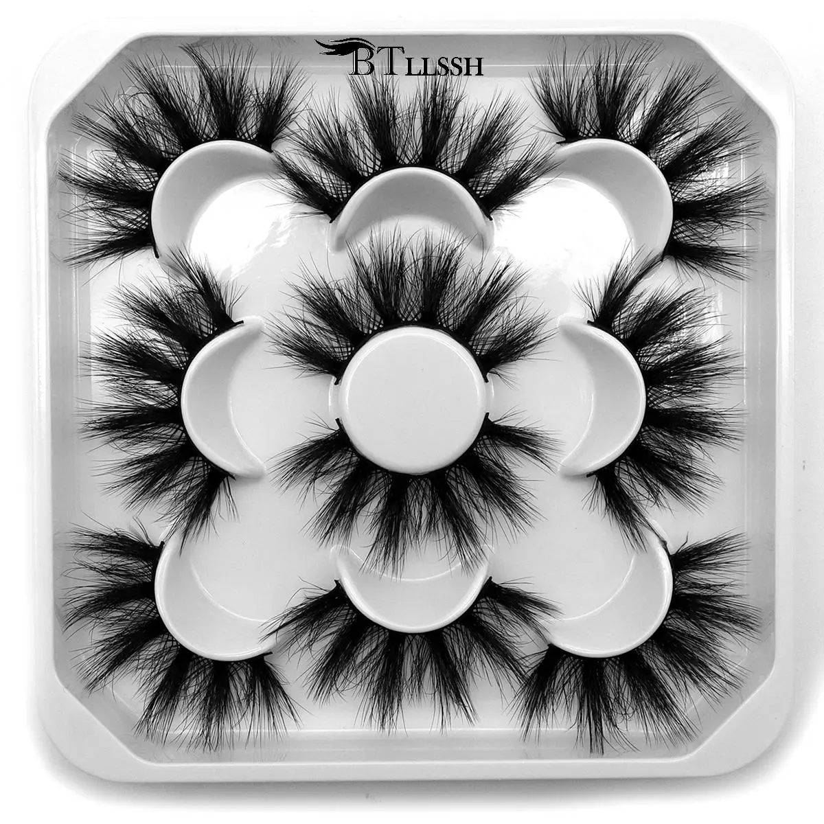 5 Pairs Full Cosmetic False Lashes, Fancy Lashes, Soft Curl 25mm False Eyelashes, Thick Extension Makeup Product for Women & Girls, False Eyelashes Extensions