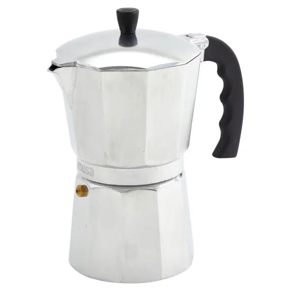Aluminum Stovetop Coffeemaker, Espresso Machine, Stovetop Espresso Maker - Italian Moka Pot,3-Cup,	Silver Tea Portable Coffee Pot Pour Serving Spout