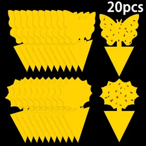 20-Piece Pest Trap Set, Butterfly & Sunflower Shape Stickers, Indoor Outdoor Fly Traps, Mosquito Catcher, Garden & Kitchen Use