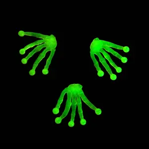 Bulk 48 Pc. Mini Glow-in-the-Dark Halloween Sticky Skeleton Hands