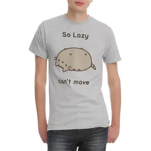 [Sale Up To 30%] Pusheen The Cat SO LAZY CAN'T MOVE T-Shirt Grey NWT Licensed & Official XXS-3XL