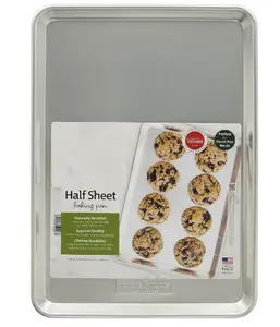 Bakeware: Naturals Aluminum Cookie and Baking Pan, 18" x 13" Half Sheet, Silver