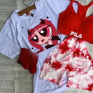 Devil Baddie Cartoon Shirt, Powerpuff Inspired Tee, Youth and Adult Sizes, Red Aesthetic Y2K Style, Trendy Streetwear Outfits T-shirt, Sweatshirt and Hoodie 5