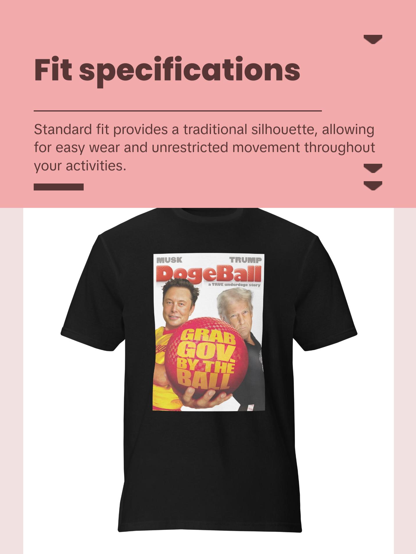 Dogeball Musk & Trump "a TRUE underdoge story" Unisex Tee