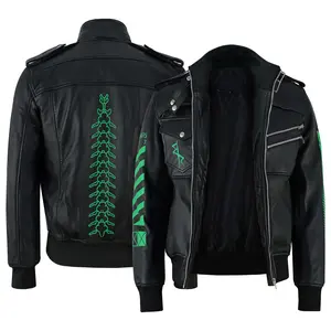 Cyberpunk Edgerunners David Martinez Style Leather Jacket with Hood -  Zipper, Menswear, Cosplay, Anime, Gaming, Best Gift