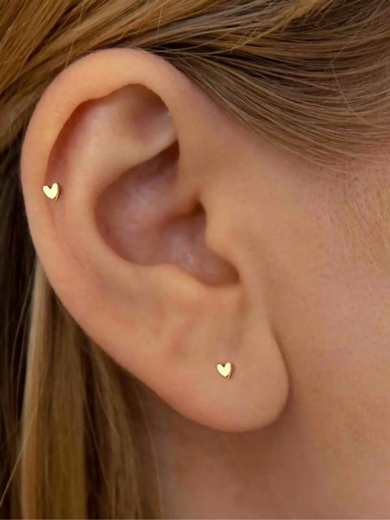 925 Sterling Silver Cute Heart Shaped Stud Earrings, Fashionable Earrings for Women & Girls, Trendy All-match & Exquisite Jewelry for Birthday Gift