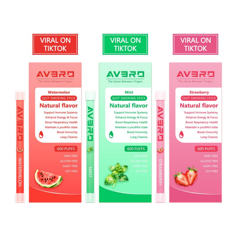 AVERO Watermelon Strawberry Pineapple Mint Melatonin Diffusion Pen Natural Aromatherapy Therapy Cleanses Lungs Improves Breathing Boosts Energy Enhances Immunity - Aromatic Woody