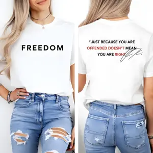 Justice for Charlie Kirk, Freedom Shirt, Charlie Quotes Sweatshirt, Just Because You Are Offended, Doesn’t Mean You Are Right, Patriotic USA Top
