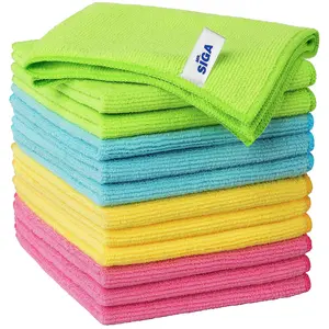 MR.SIGA Microfiber Cleaning Cloth for Kitchen, Household & Car Cleaning, Pack of 12, Size: 12.6" X 12.6" Ningbo Shijia Cleaning
