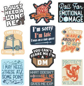 RPG Sticker Extra Large Stickers for Adults Funny Adhesives with Memes Funny Stickers with Colorful Graphic Decals Funny Sarcastic  Multi