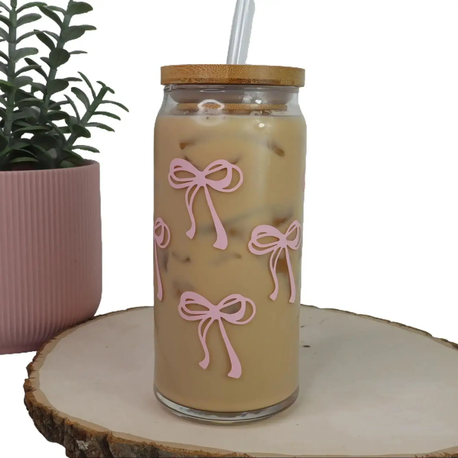 Coquette Bow Glass Cup