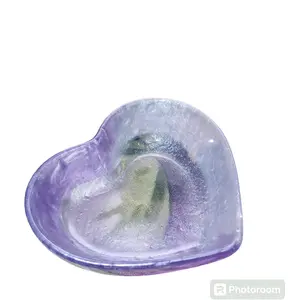 Custom poured resin mini heart shaped dish Small