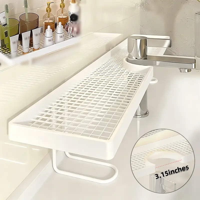 【Weekly Deals】Minimalist Luxury Iron Freestanding Vanity Storage Rack - Bathroom Organizing Accessories, Drainable, No-Drill, Sturdy, Space-Saving, Glam Aesthetic, Father's Day Gift for Bathroom, Kitchen