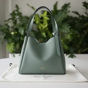 Pre-owned Kate Spade Leather Shoulder Bags Balsam Green Pebbled Knott Caryall New